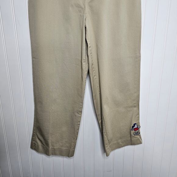 Vintage Disney Store Mickey Mouse Embroidered Ankle Crop Pants Size Small Tennis - Picture 4 of 9